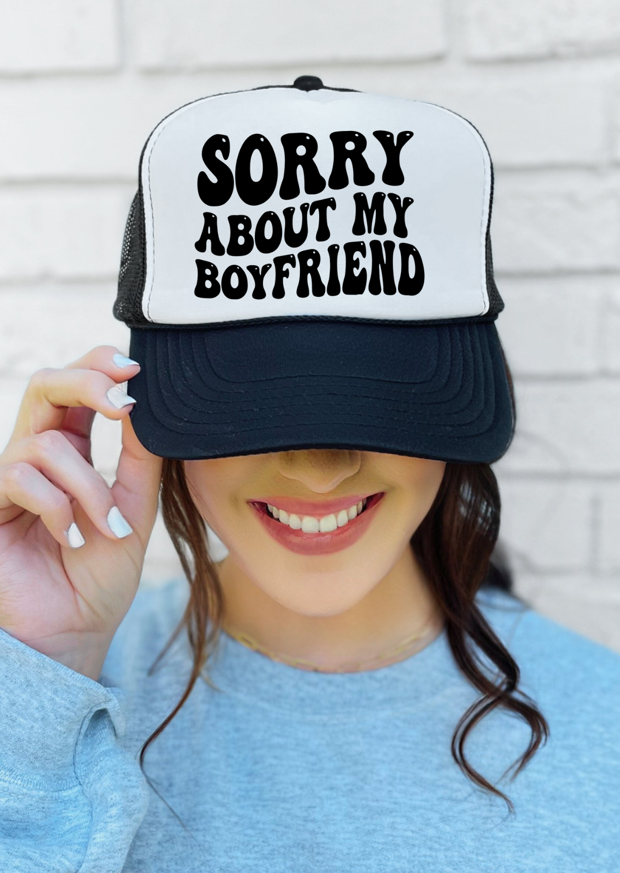 Sorry About My Boyfriend Trucker Hat